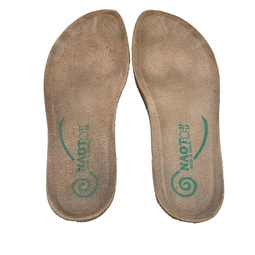 Naot Cork Replacement Footbed Insoles Inserts Size 37 Us Beige